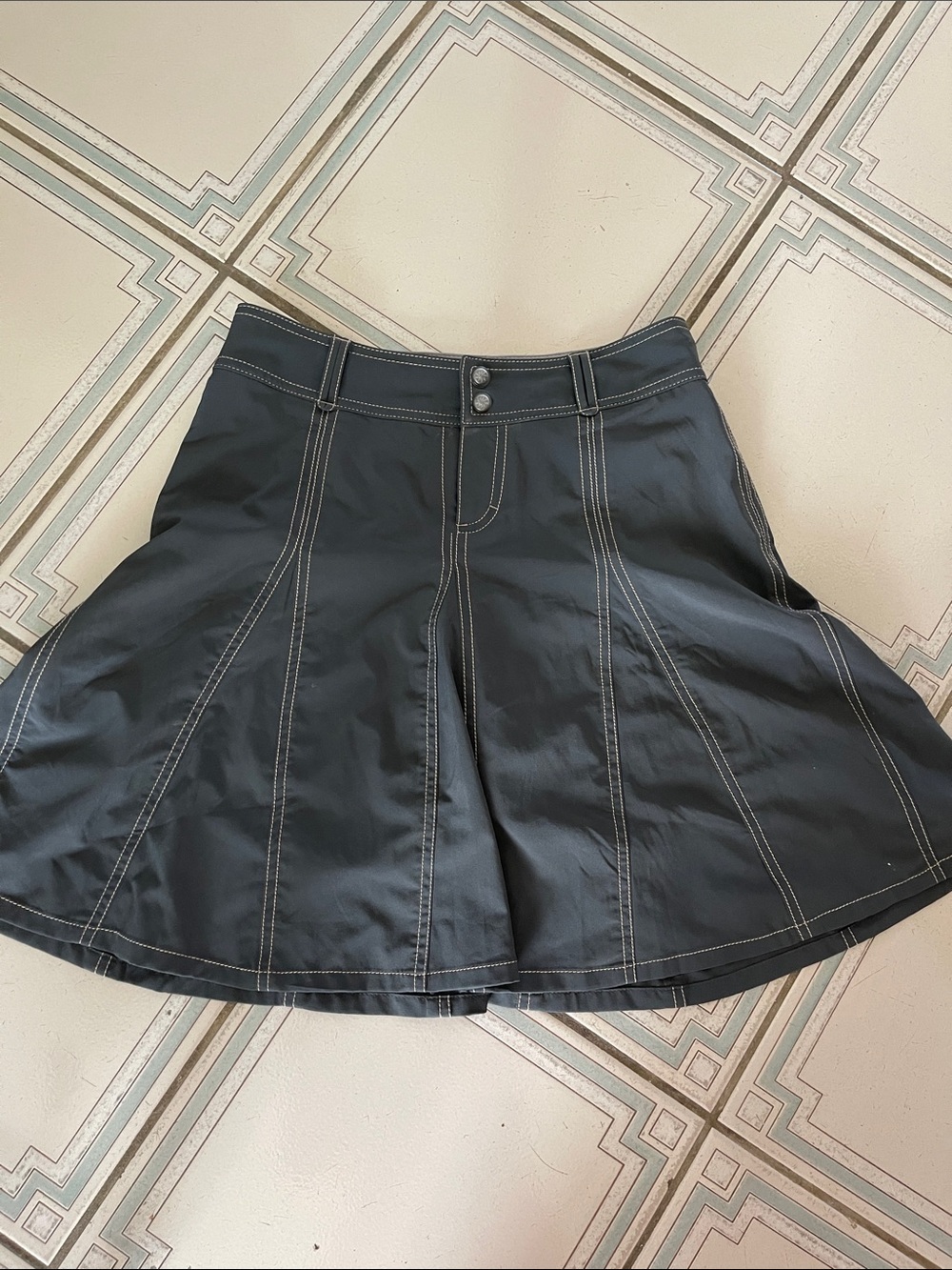 Athleta Black Circle Skirt with Contrasting Stitch